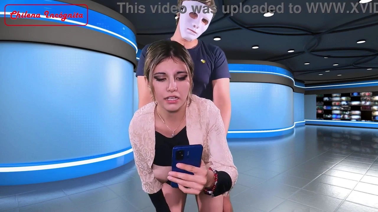Hairy man ejaculates on reporter's face in public - cumshot compilation porn video